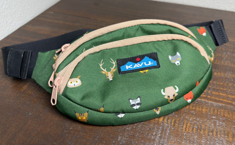 KAVU Canvas Spectator Belt Bag Fanny Pack Cascade Critters DISCONTINUED NWOT